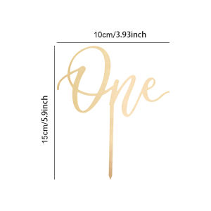 1pc One Cake Topper 1st Birthday Wooden Cake Topper Wood One Happy Cake Decor First Birthday Baby Shower Party Decorations