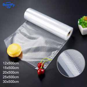 Túi Đóng Gói Chân Không Cuộn 500cm Giữ Thực Phẩm Tươi Lâu Túi Bảo Quản Nhà Bếp Tương Thích Với Máy Hút Chân Không