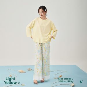 Super Soft Cotton Long Sleeve Casual Loose Sleepwear