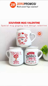 Mug Love Kado Valentine / Hampers Valentine mug gagang love cekung custom