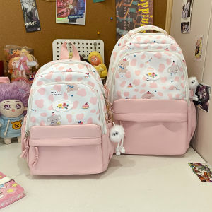 กระเป๋าเป้สะพายหลังนักเรียนมัธยมต้นสไตล์ญี่ปุ่นน่ารัก สไตล์ฤดูร้อนใหม่ กระเป๋าถือลายดอกไม้สีสดใส กระเป๋าสะพายไหล่แบบอเนกประสงค์สำหรับผู้หญิง