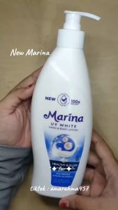 Marina UV White Hand Body Lotion Dewy Bright Pump 350ml