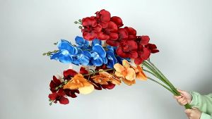 Bunga Anggrek Bulan Premium Bunga Plastik Bunga Dekorasi Bunga Artificial murah BG09