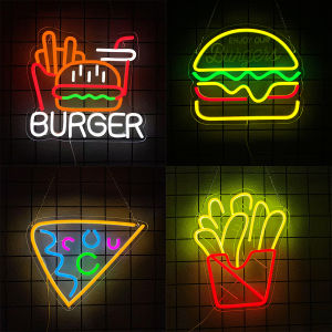 Fast Food Series Neon Sign For Wall DecorLed Neon Light For BarFood ShopPartyPub DecorationRestaurantKitchenUSB Powered