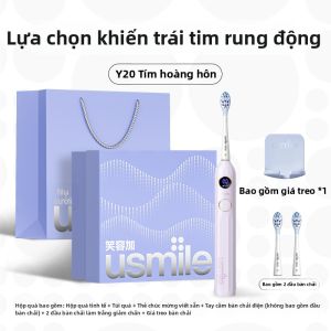 usmile | Bộ Đôi Bàn Chải Răng Điện Thông Minh Tự Động Có Giọng Nói Cho Người Lớn