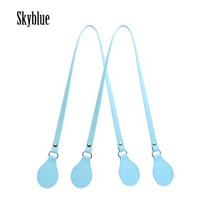 New Arrival Obag Long Handles pu Leather Flat PU Belt straps with Edge Painting for EVA O Bag Body