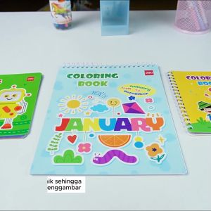 Deli Buku Mewarnai Besar / Coloring Book 12 Macam EN07X