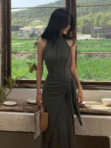 Homecore | Elegant Gray Sleeveless Bodycon Dress