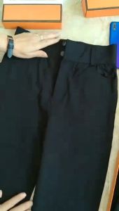 Quần legging nữ cạp cao nâng mông có khóa 2 khuy vải UMI siêu dày gen bụng dáng dài - Quần vải nữ đi học mặc làm công sở