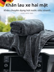 MONLEYTA | Khăn lau xe hơi hai mặt siêu mịn siêu thấm nước không rụng lông khăn lau chuyên dụng cho rửa xe hơi