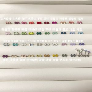 ต่างหูสแตนเลสวัลเว่นหูไททาเนียมผสมเงินแท้รูกลมขนาด 4.5 มม. ต่างหูแบบหมุด ปักกลวง สำหรับผู้หญิง จี้หูสไตล์เกาหลี