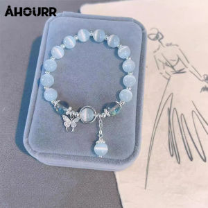 แมวเทียมตาหินผีเสื้อสร้อยข้อมือออกแบบความรู้สึกดวงจันทร์สร้อยข้อมือสไตล์วินเทจ คอล์ฟ แม้วินิก สุขร้องเสีย 200 มิลปี