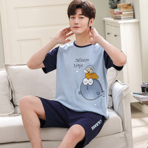 ชุดนอนสำหรับเด็กโตกางเกงขาสั้นแขนสั้นผ้าฝ้ายแท้แบบบางสำหรับเด็กชายอายุ12-15ปีชุดใส่ในบ้านสำหรับนักเรียนต้นและวัยรุ่นสำหรับฤดูร้อน