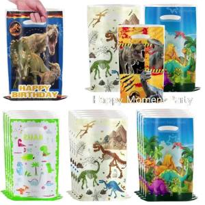 Dino Theme Birthday Child Gift Bag Party Decoration Goody Biscuit Loots Candy Bag Baby Shower Dinosaur Party Favors Supplies