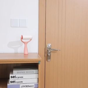 ลูกกลิ้งกำจัดขน ม้วนกาว รีฟิล เก็บขนและฝุ่น ลูกกลิ้งทำความสะอาด สีชมพู