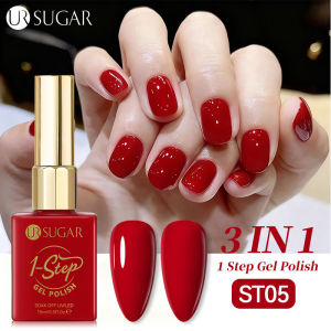 UR SUGAR 15ml 3 IN 1 One-step Gel Polish Red Series Nail Gel Polish No Need Base Gel and Top Coat