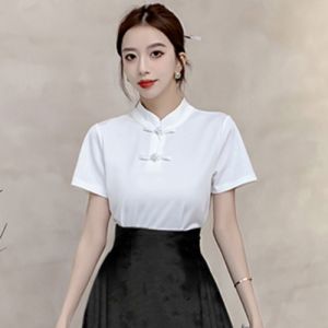 New Chinese Style Short Ma Face Skirt Set Womens Summer New Model Small Size Seven-Eight Half Body Skirt Improved Hanfu