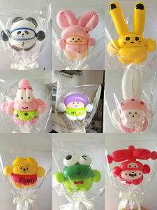 Transparent Cartoon Dolls Packaging Bag Childrens Toy Balloon Street Vendor Accessories Complete Set Colorful Festive Supplies