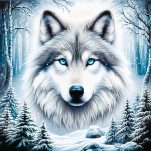 Potdemiel | Wolf Animal Full Round Diamond Painting Kits Embroidery Picture Rhinestones Mosaic Cross Stitch Handmade Home Decor Crafts Gift