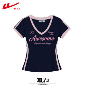 Warrior | Dopamine Vibes V-Neck Slim Fit Waisted Cotton T-Shirt