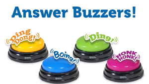 Answer Buzzer Set of 4 Interactive Sound Learning Tool for Kids Quiz Classroom & Special Needs
