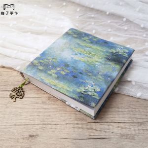 Mona Lily Simplistic Oil Painting Art Diary Book A5A6 Book Cover Square Notebook Journal Merries Creative Cultural Gift