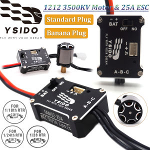 FAM32 25A ESC Standard/Banana Plug 1212 3500KV Motor Brushless Combo for 1:28 1:24 1:18 TRX4M SCX24 RC Climbing Drift Cars Parts
