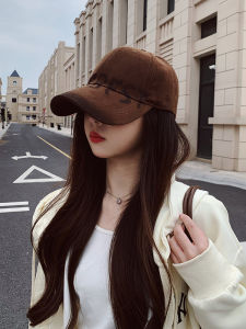 Cool American Letter Coffee Baseball Cap Wide Brim Large Face Small Duckbill Hat Trendy Brand Big Head Size for Men And Women