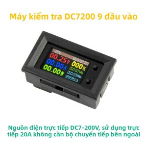 DC720 30V 9 Trong 1 Đồng Hồ Đo Năng Lượng Kỹ Thuật Số Vôn Kế Ampe Kế Wattmeter Nhiệt Độ Máy Đo Tần Số Điện Cho Kỹ Thuật Điện