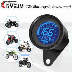 7 Color Motorcycle Speedometer LED Digital Motorcycle Scooter ATV Retro Dashboard RPM Instruments Oil Gauge Meters Universal