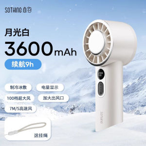 Portable Handheld Mini Quiet Cooling Air Conditioner Style USB Rechargeable Semiconductor Fan for Students Children Outdoor Use