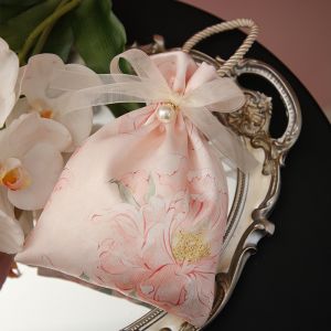10 Chiếc Trung Quốc Vải Satin Túi Đựng Kẹo Có Dây Rút Di Động Tặng Túi Đóng Gói Cho Đám Cưới Sinh Nhật Trang Sức Túi Cầm Tay