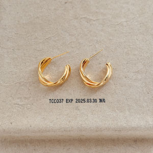 Elegant S925 Sterling Silver Hoop Earrings Womens Fashionable Circle Studs Unique Design High Quality Alloy Handmade Jewelry