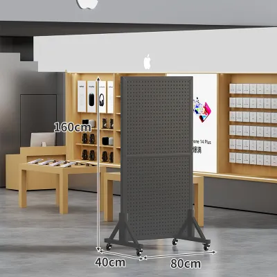 Floor Standing Display Pegboard Shelf