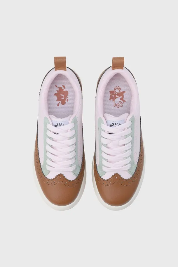 waac ゴルフシューズ レディース 23cm Waac Golf Women's Milky Foam Spikeless Classic Shoes Light Pink