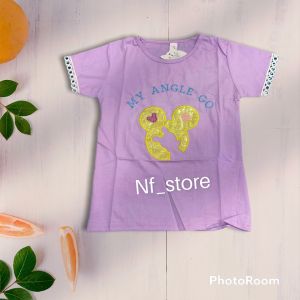Baju lengan pendek import anak perempuan/ kaos anak cewek import/ baju bordir anak perempuan
