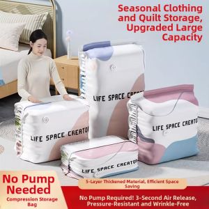 No-Need-to-Suck-Air Vacuum Storage Bag for Clothes and Travel Items