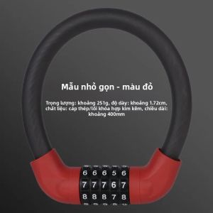 Khóa Chống Trộm Xe Máy Điện & Xe Đạp Với Mật Khẩu Năm Chữ Số Phụ Kiện Chống Cắt Chắc Chắn Khóa Cáp An Toàn