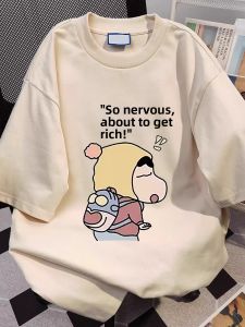 YEBO | Overweight-friendly Cartoon Print Couple T-Shirt Large Size