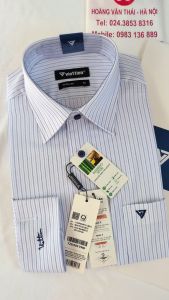[Việt Tiến] Áo Sơ Mi Dài Tay Cao Cấp - Regular (Suông) - Vạt Bầu - Kẻ sọc