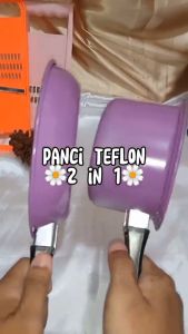 Set Teflon Panci Susu Satu Set Frypan 2in1 Teplon Wajan Anti Lengket Panci Set Teflon Panci Stainless Multifungsi Satu SET Panci dan Teflon Murah Terlaris