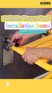 Nylon Stainless Steel Wall Mounted Foldable Elderly Safety Bath Chair/Stool Shower Seat