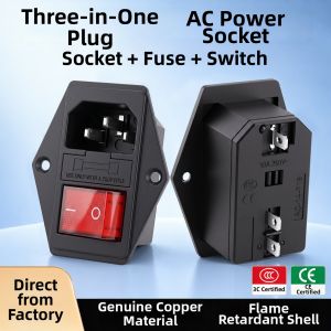 kuicc | With Switch With Fuse High Power AC Power Socket 3 Holes