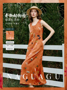 Silk Dress Womens Summer Short Sleeve round Neck H Version City Commute Friendly Red Cloud Silk Flower Luo Real Silk Top/Dress