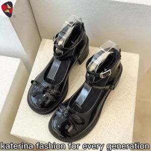Katerina Fashion Korean Heels Black Shoes For Women #A-15