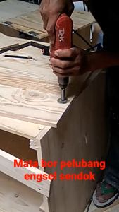 Mata Bor Engsel Sendok Pembolong Loker Pelubang Pintu Lemari Laci 1set Slow Motion Hidrolis