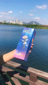 25cm Hoa Hồng Pha Lê Giả Quà Tặng Lãng Mạn Trang Trí Phòng Không Bao Giờ Tàn Hoa Giả