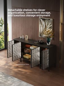 Modern Crystal Brick Sideboard Storage Cabinet