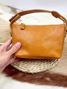 Genuine Leather Women Handbags Small Chain Crossbody Bag Vintage High Quality Real Cow Leather Female Tote Handbag