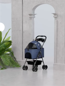 Bello SP02F2K 2 in 1 Detachable Lightweight Foldable Pet Stroller Dog Cat Cart for Travel Portable Pushcart Outdoors Pet Transport Vehicle - VMI Direct